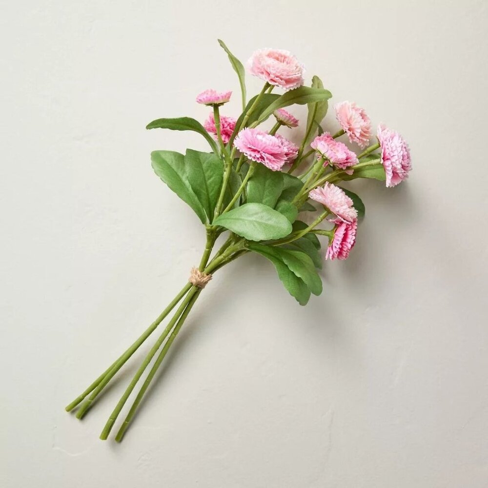 13" Faux Mini Pink Strawflower Stems Bundle – Hearth‎ & Hand Magnolia
